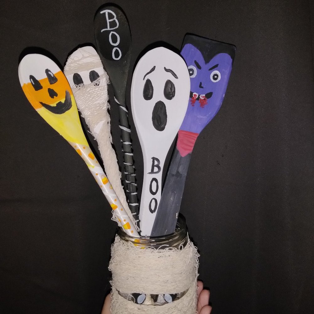 Handpainted Halloween spoons
